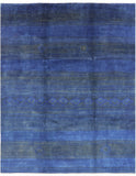 Blue Moroccan Hand Knotted Area Rug - 8' 10" X 11' 1" - Golden Nile