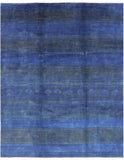 Blue Moroccan Hand Knotted Area Rug - 8' 10" X 11' 1" - Golden Nile