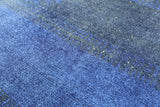 Blue Moroccan Hand Knotted Area Rug - 8' 10" X 11' 1" - Golden Nile