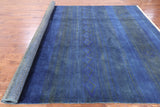 Blue Moroccan Hand Knotted Area Rug - 8' 10" X 11' 1" - Golden Nile