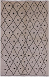 Ivory Signed Tribal Moroccan Hand Knotted Wool Rug - 5' 2" X 7' 10" - Golden Nile