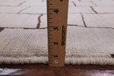 Ivory Signed Moroccan Hand Knotted Area Rug - 8' 1" X 10' 1" - Golden Nile