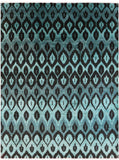 Ikat Handmade Wool Area Rug - 7' 9" X 10' 0" - Golden Nile