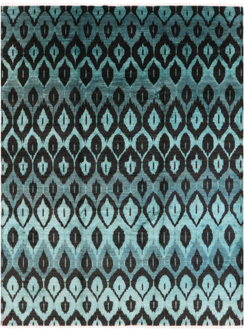 Ikat Handmade Wool Area Rug - 7' 9