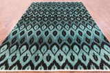 Ikat Handmade Wool Area Rug - 7' 9" X 10' 0" - Golden Nile