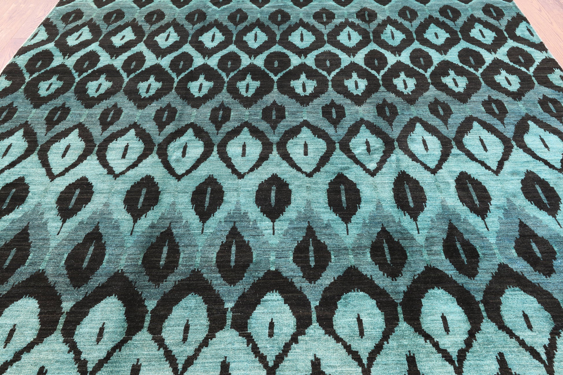 Ikat Handmade Wool Area Rug - 7' 9" X 10' 0" - Golden Nile