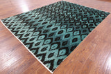 Ikat Handmade Wool Area Rug - 7' 9" X 10' 0" - Golden Nile