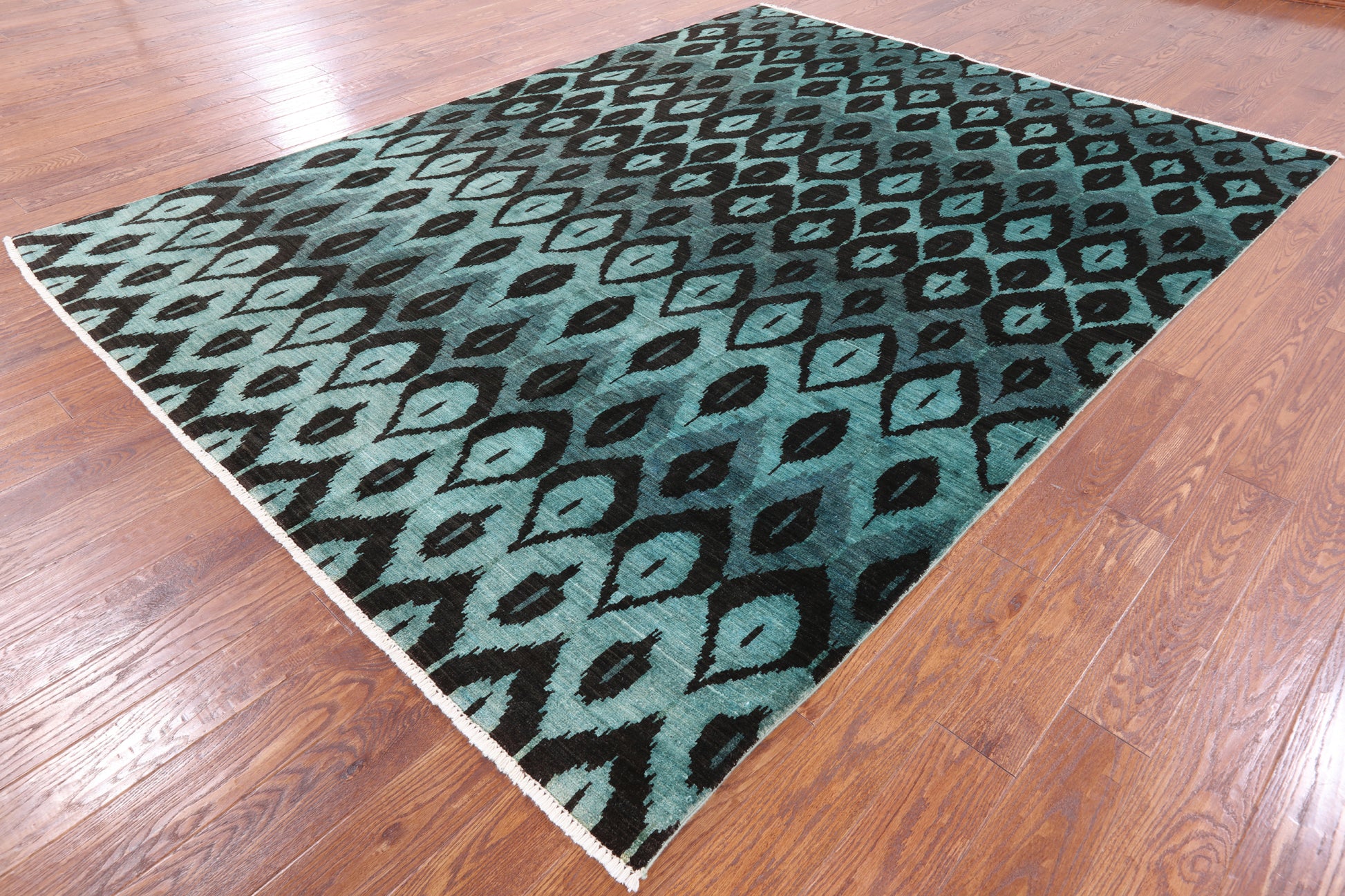 Ikat Handmade Wool Area Rug - 7' 9" X 10' 0" - Golden Nile