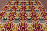 Ikat Hand Knotted Wool Area Rug - 7' 10" X 10' 5" - Golden Nile