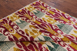 Ikat Hand Knotted Wool Area Rug - 7' 10" X 10' 5" - Golden Nile