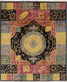 Persian Gabbeh Hand Knotted Wool Rug - 8' 4" X 9' 9" - Golden Nile