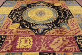 Persian Gabbeh Hand Knotted Wool Rug - 8' 4" X 9' 9" - Golden Nile
