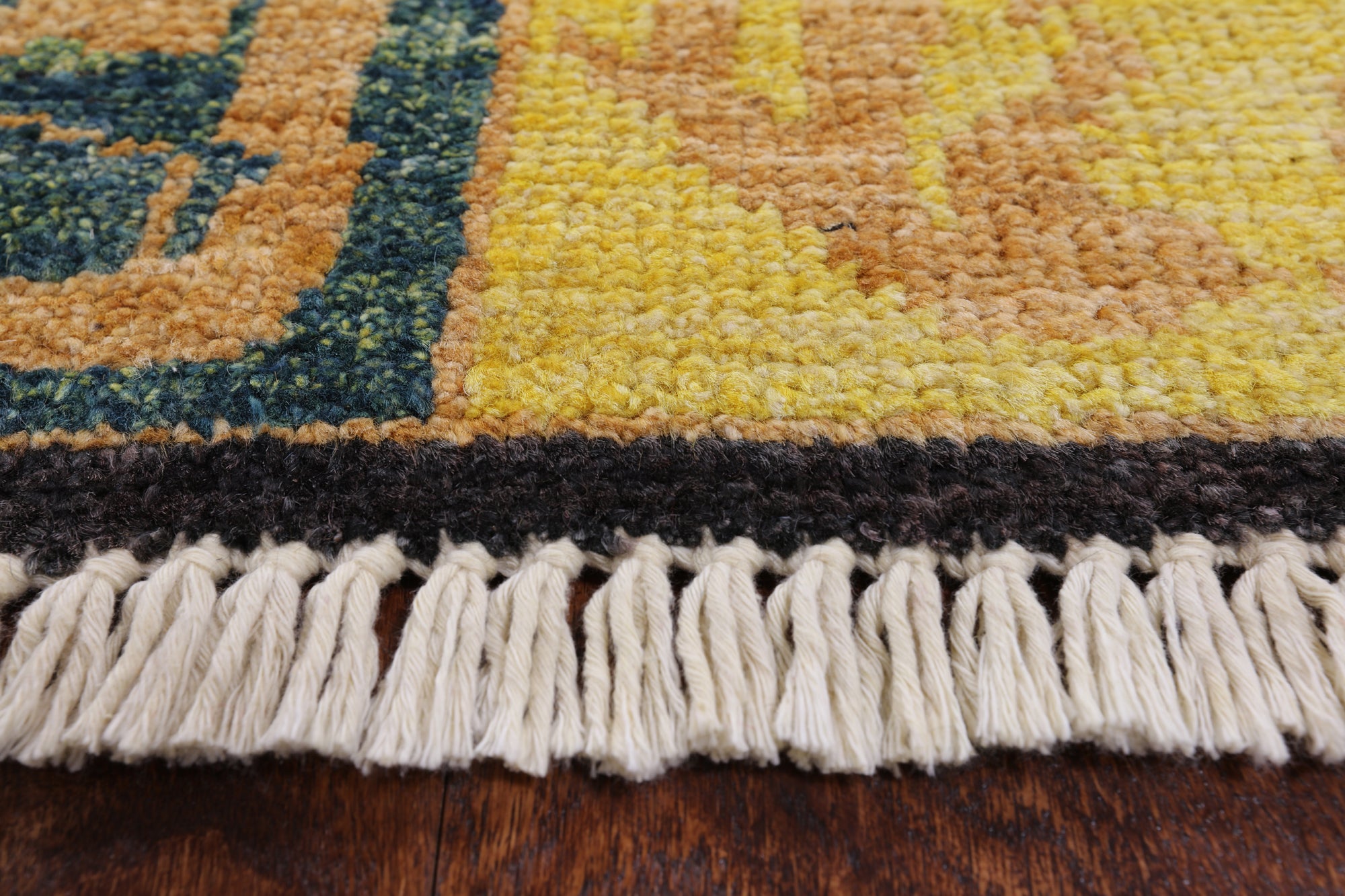 Persian Gabbeh Hand Knotted Wool Rug - 8' 4" X 9' 9" - Golden Nile