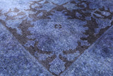 Blue Full Pile Overdyed Handmade Area Rug - 6' 0" X 9' 2" - Golden Nile