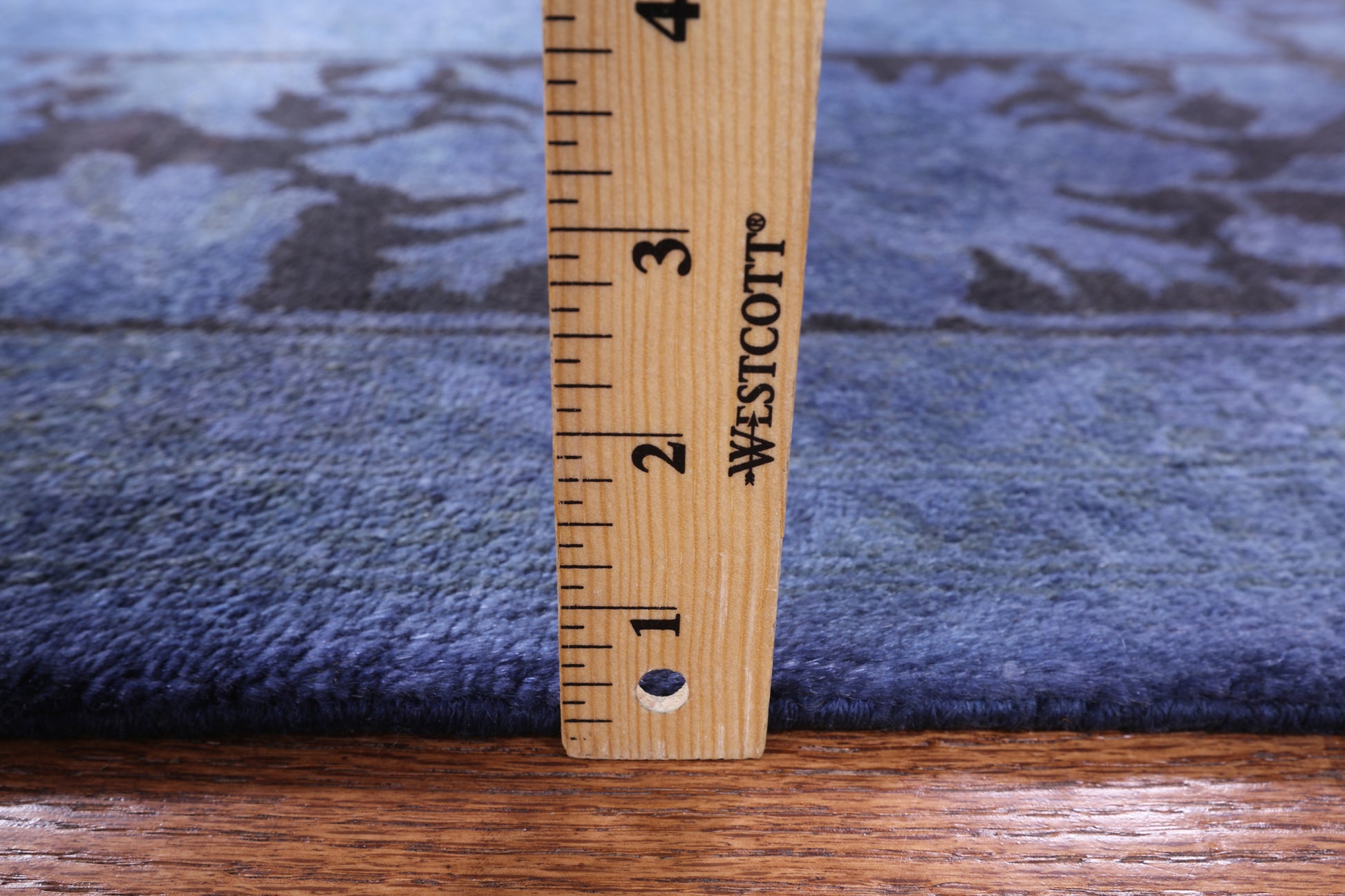 Blue Full Pile Overdyed Handmade Area Rug - 6' 0" X 9' 2" - Golden Nile