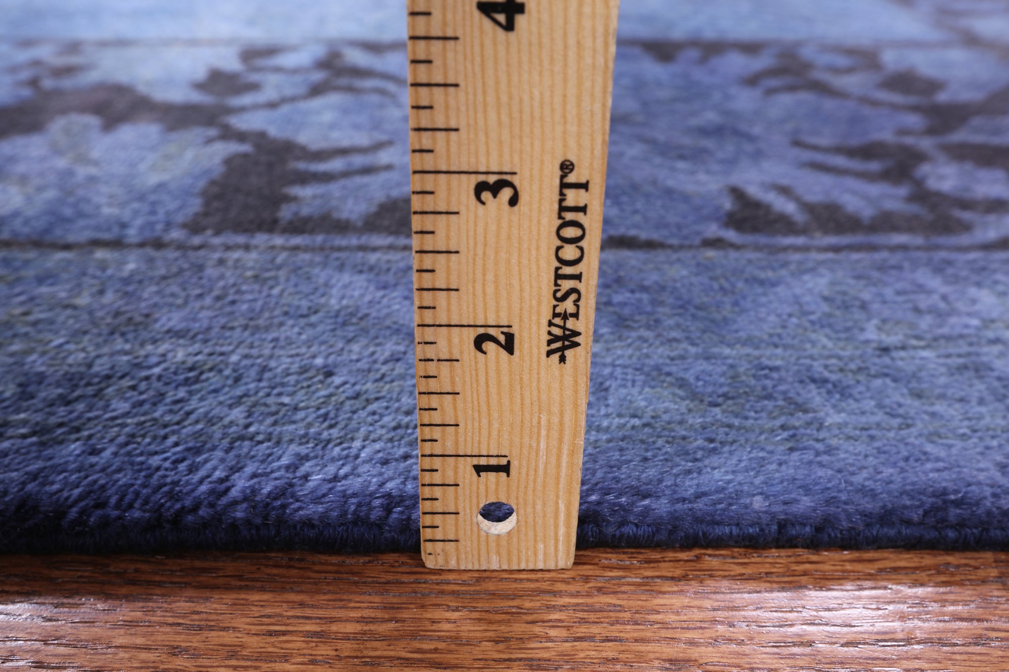 Blue Full Pile Overdyed Handmade Area Rug - 6' 0" X 9' 2" - Golden Nile