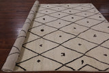 Ivory Moroccan Handmade Wool Rug - 7' 10" X 10' 2" - Golden Nile