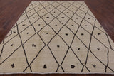 Ivory Moroccan Handmade Wool Rug - 7' 10" X 10' 2" - Golden Nile