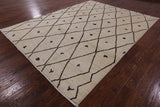 Ivory Moroccan Handmade Wool Rug - 7' 10" X 10' 2" - Golden Nile