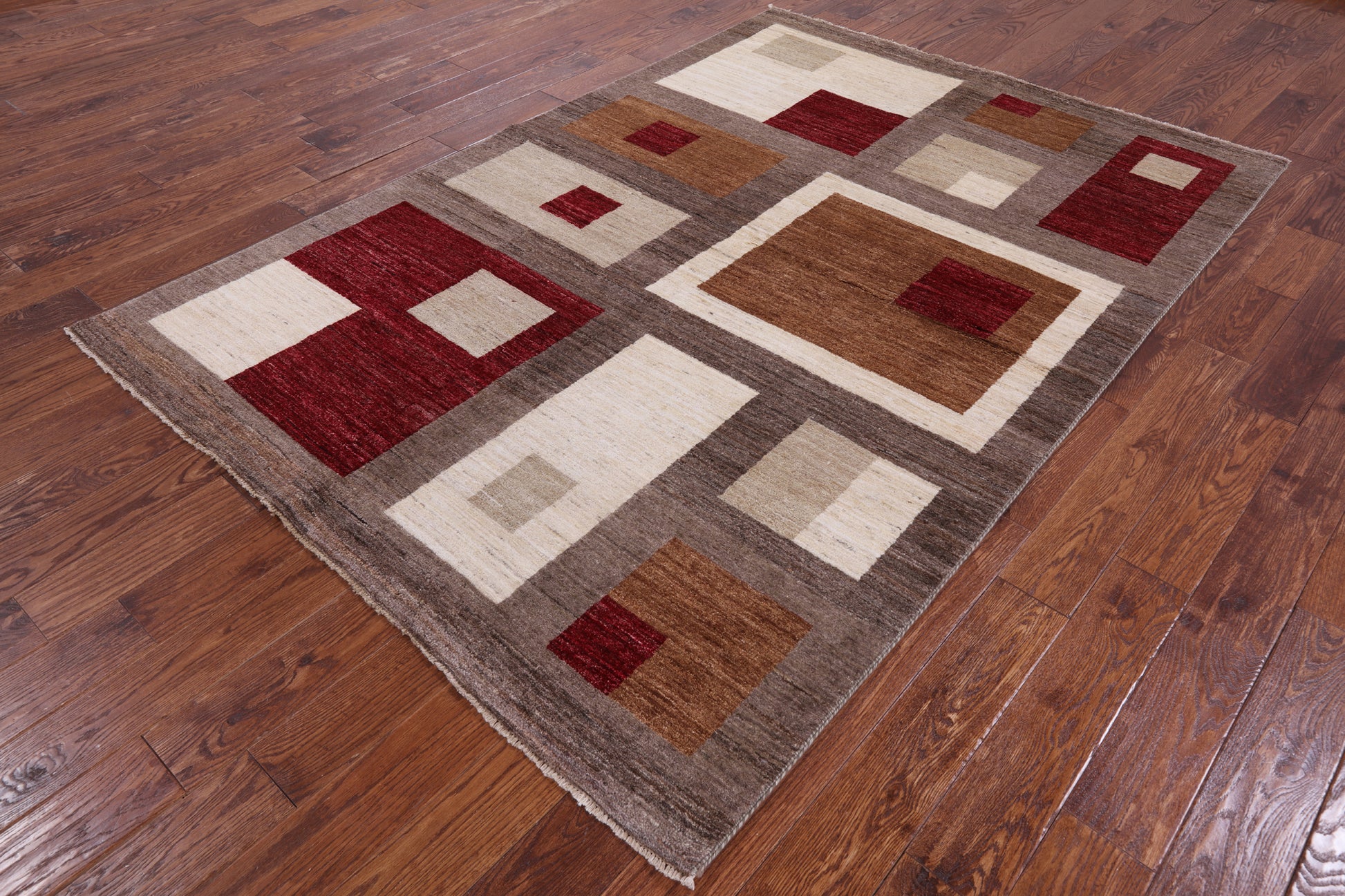Persian Gabbeh Hand Knotted Wool Rug - 5' 8" X 8' 4" - Golden Nile
