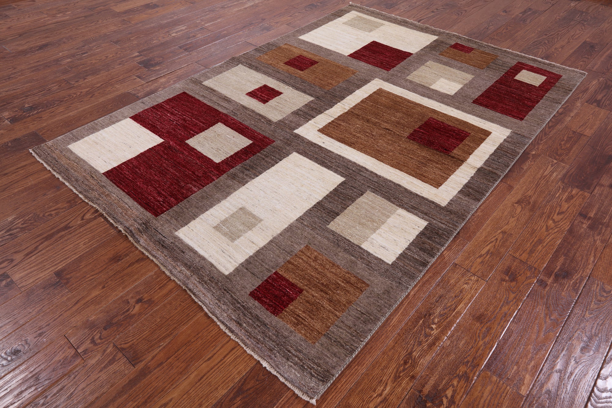 Persian Gabbeh Hand Knotted Wool Rug - 5' 8" X 8' 4" - Golden Nile