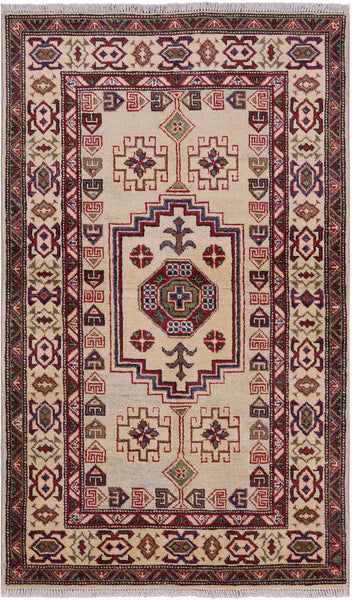 3 X 5 Handmade Oriental Super Kazak Rug - Golden Nile