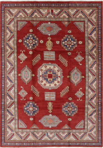 Red Kazak Hand Knotted Wool Rug - 8' 4