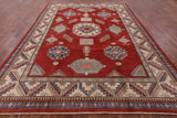 Red Kazak Hand Knotted Wool Rug - 8' 4" X 12' 0" - Golden Nile