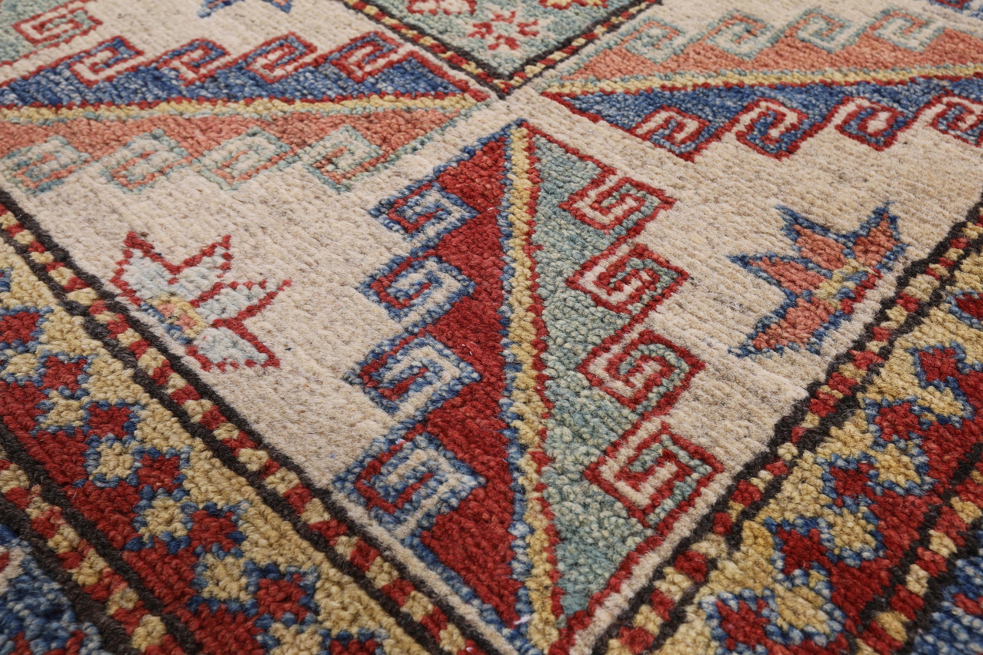 Red Kazak Hand Knotted Wool Rug - 8' 4" X 12' 0" - Golden Nile