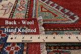Red Kazak Hand Knotted Wool Rug - 8' 4" X 12' 0" - Golden Nile