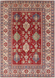 Red Kazak Hand Knotted Wool Area Rug - 8' 4" X 11' 9" - Golden Nile