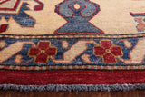 Red Super Kazak Handmade Wool Rug - 8' 2" X 11' 4" - Golden Nile