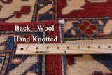 Red Super Kazak Handmade Wool Rug - 8' 2" X 11' 4" - Golden Nile