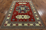 6 X 9 Geometric Super Kazak Area Rug - Golden Nile