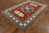 6 X 9 Geometric Super Kazak Area Rug - Golden Nile