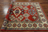 Geometric 6 X 9 Super Kazak Area Rug - Golden Nile