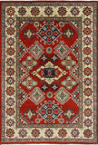 Geometric 6 X 9 Super Kazak Area Rug - Golden Nile