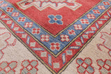 Red Kazak Handmade Wool Rug - 7' 10" X 11' 3" - Golden Nile