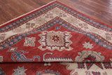 Red Kazak Handmade Wool Rug - 7' 10" X 11' 3" - Golden Nile