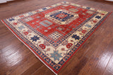 Kazak Wool Hand Knotted Area Rug - 8' 3" X 11' - Golden Nile