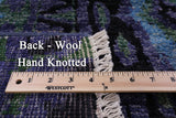 Ikat Hand Knotted Wool Rug - 7' 10" X 10' 4" - Golden Nile
