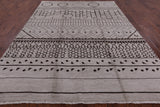 Ivory Tribal Moroccan Hand Knotted Area Rug - 7' 10" X 10' 2" - Golden Nile