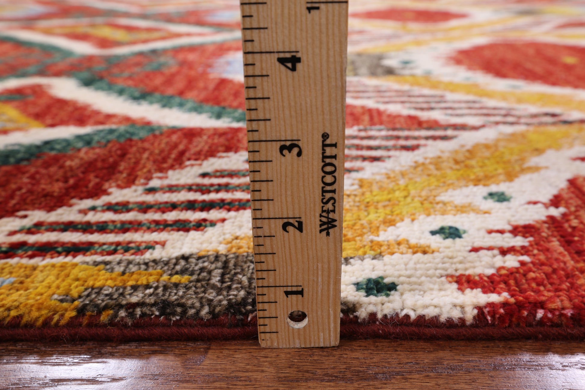 Ikat Handmade Wool Rug - 7' 10" X 9' 10" - Golden Nile