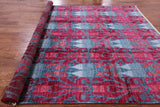 Ikat Hand Knotted Area Rug - 7' 10" X 9' 10" - Golden Nile