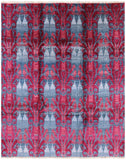 Ikat Hand Knotted Area Rug - 7' 10" X 9' 10" - Golden Nile