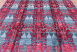 Ikat Hand Knotted Area Rug - 7' 10" X 9' 10" - Golden Nile