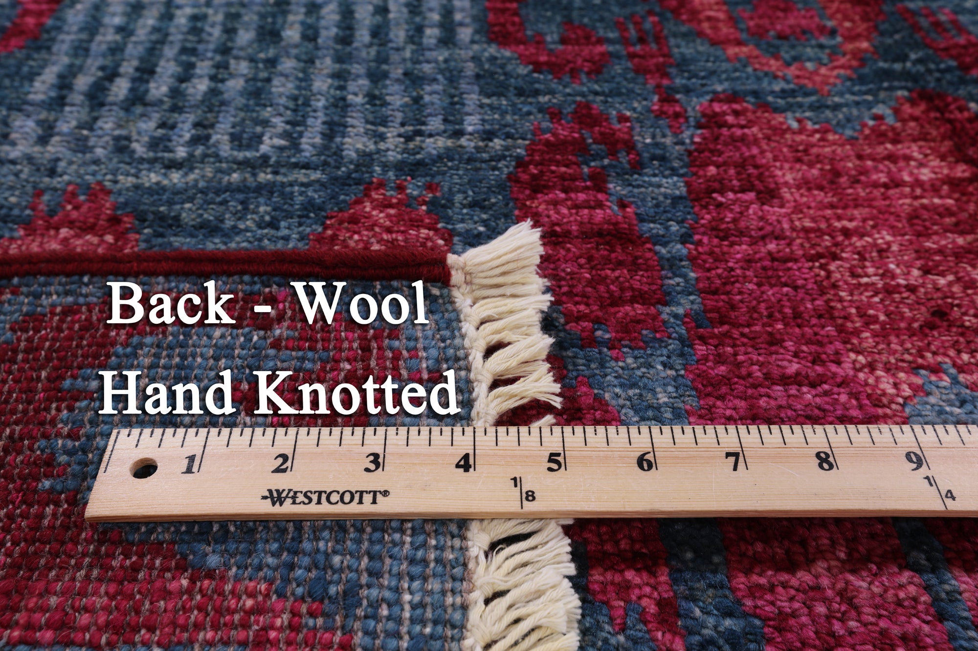 Ikat Hand Knotted Area Rug - 7' 10" X 9' 10" - Golden Nile