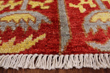 Grey Ikat Handmade Wool Area Rug - 7' 10" X 9' 10" - Golden Nile