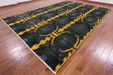 Ikat Hand Knotted Wool Area Rug - 10' 1" X 14' 8" - Golden Nile
