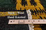 Ikat Hand Knotted Wool Area Rug - 10' 1" X 14' 8" - Golden Nile